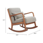 Zuo Hady Rocking Chair - Grey-6