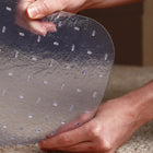 Staples Chair Mat for Low Pile Carpet with Lip - 45"x 53" - Clear-Lip shape for extended under desk coverage