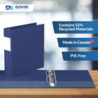 Davis Group Premium Economy Binder - D Ring - 2" - Royal Blue - 6 Pack-Ideal for Conferences, Reference, Colleges & Universities