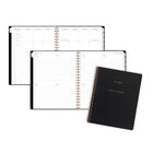 AT-A-GLANCE 2026-2027 Signature Weekly/Monthly Academic Planner - 11" H x 8-3/8" W - Black - Bilingual-Weekly: one week per two-page spread, Monday - Sunday layout with ruled appointment times and notes section