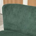 HOMCOM 46" Loveseat Sofa with Wood Legs - Green-Four rubber wood legs ensure reliable strength when in use