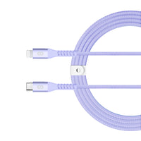 LOGiiX Vibrance Braid 1.2M USB-C to Lightning - Lavender-1.2M (*3.94 ft) USB-C to Lightning cable to charge & sync Lightning devices
