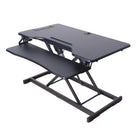Rocelco 37.4" EDR Electric Desk Riser with Enhanced Vertical Range and AC-USB - Black-Black