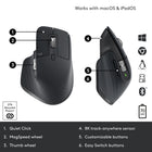 Logitech MX Master 3S Mouse for Business - Graphite-Multi-OS compatibility, mass deployment