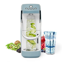 Sparkel All Natural Sparkling Water Appliance - Stone Blue -Welcome to the future of sparkling water - great for any kitchen, spärkel is the only soda maker that doesn’t require a co2 cylinder. Unlike other soda makers, you can achieve carbonation in one touch without replacing co2 tanks; our soda machine utilizes proprietary carbonator sachets to make fizzi drinks