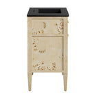 Modway Elysian 30" Wood Bathroom Vanity - Black/Burl-Mango Wood Construction