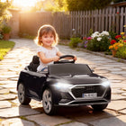 Qaba 12V Audi Q8 Licensed Electric RC Car for Kids - Black-Remote control and manual driving options enhance user flexibility 