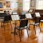 Flash Furniture HERCULES Series High Density Stackable Melody Band/Music Chair - Black-Stack Quantity: 18