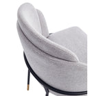 Manhattan Comfort Flor 22.83" Modern Twill Weave Upholstered Dining Chair - Grey - Set of 2-22.44" L x 23" W x 31.89" H