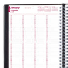 Brownline 2026 Four-Person Daily Professional Appointment Book - 11" x 8-1/2" - Black - English-50% post-consumer recycled paper