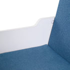 HOMCOM 6-Cubby Bookcase with Seat Cushion - Blue-Material: Particle Board, Foam, Polyester 