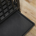 PawHut 44" Heavy Duty Steel Kennel Pet Cage - Black-Crate features a removable bottom tray 
