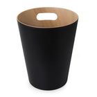 Umbra Woodrow Waste Can - Black-Wood