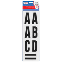 Creative Start Self-Adhesive Letters, Numbers and Symbols - 3" - Black - 64 Pack-This set includes 64 self-adhesive letters, numbers, and symbols for creating clear and customizable signage