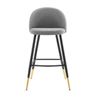 Modway Cordial Fabric Bar Stools - Light Gray - Set of 2-8