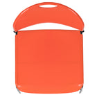 Flash Furniture HERCULES Orange Ultra-Compact Stack Chair with Black Powder Coated Frame-No-Fade Infused Polypropylene Material