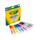 Crayola Ultra-Clean Washable Broad Line Markers, 10 Count-The world's most washable non-toxic markers feature an ultra-clean formula that washes easily from skin, most washable clothing, and most painted walls