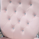Vinsetto Adjustable Home Office Chair with Tilt Function - Pink-Velvet-feel fabric is skin-friendly and modern