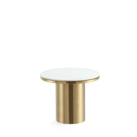 Manhattan Comfort Glenn 19.68" Modern Glam End Table - Gold-Modern End Table for Living Room Use