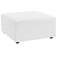Modway Saybrook Outdoor Patio Upholstered Sectional Sofa Ottoman - White-Outdoor Patio Sectional Sofa Ottoman