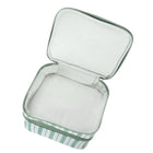 General Supply Goods + Co Insulated Double Layer Lunch Bag - Sage Stripe-PEVA lining allows for easy wipe-clean maintenance