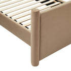 Modway Rael Performance Velvet Twin Platform Bed - Taupe-7