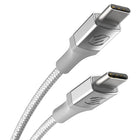 Scosche Strikeline 6' Magnetic USB-C TO USB-C - White-USB2.0 60W with 480Gbps