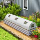 Outsunny Portable Mini Greenhouse - 10' x 3' x 2' - White- Three top mesh windows and two side mesh windows to allow air inside
 