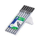 Staedtler Triplus 97 Percent Recycled Fineliners - Black - 6 Pack  -Black