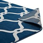 Modway Beltara Chain Link Transitional Trellis Area Rug - 8 ft W x 10 ft L - Moroccan Blue/Ivory-High Density / Machine-Woven
