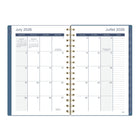 Mead 2026-2027 Dream Lines Weekly/Monthly Academic Planner - 8-1/2" H x 5-1/2" W - Blue - Bilingual-Durable hard cover