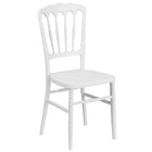 Flash Furniture HERCULES Series Resin Stacking Napoleon Chair - White-800 lb. Weight Capacity