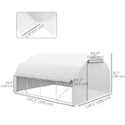 Outsunny Walk-in Polytunnel Greenhouse - 13' x 9.8'- Mesh screens on greenhouse door and windows keep insects out effectively  
 
