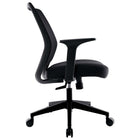 Staples Essentials Mesh Back Fabric Task Chair - Black-Fixed arms provide added comfort