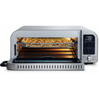 Salton Pizzadesso Professional Air Fryer Pizza Oven with Peel - Stainless Steel-3-layer glass door with metal hinge for safe use