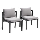 Zuo Horizon Dining Chair - Grey - Set of 2-Assembly required