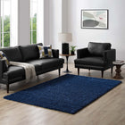 Modway Enyssa Solid Shag Area Rug - 5 ft W x 8 ft L - Navy-Shag Weave Of Approx. 2 Inches