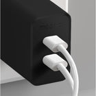 mophie Power Adapter USB-C PD Dual 45W GaN - Black-Charge up to two devices simultaneously (charging cables not included)