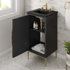 Modway Awaken 18" Bathroom Vanity - Black-8" Centerset Holes
