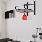 Soozier Wall-mounted Speed Bag Boxing Platform - Height Adjustable - White & Red-Adjustable height for all training levels and body types 