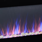 HOMCOM Wall Mounted Fireplace with LED Flame - Black-Customize the flame colour to create the optimum mood for any occasion