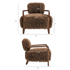 Modway Zinnia Faux Fur Accent Chair - Brown-Dense Foam Cushioning