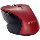 Verbatim USB-C Blue Led Wireless Mouse - Red-Contour shape - use this mouse comfortably for hours with ergo-friendly shape and easy grip surface
