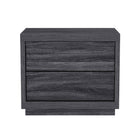 Manhattan Comfort Navis 26" Contemporary 2-Drawer Nightstand - Charcoal Grey-Wood-look finish offers a warm, natural appearance popular in modern furniture design