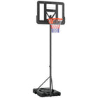 Soozier Portable Basketball Hoop Outdoor-Height adjusts from 4.6–10 ft (1.4–3.05 m) for various player heights
