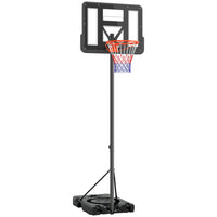 Soozier Portable Basketball Hoop Outdoor-Height adjusts from 4.6–10 ft (1.4–3.05 m) for various player heights
