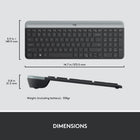 Logitech MK470 Slim Wireless Keyboard and Mouse Combo - Graphite-Scroll wheel on mouse: Yes-Mechanical