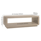 Hudson&Canal Lonni 47" Wide Rectangular Coffee Table - Alder White-Product Dimensions: 20" L x 47.25" W x 15" H