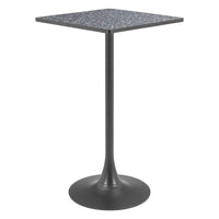 Zuo Spot Bar Table - Black-Faux Terrazzo MDF square shape tabletop