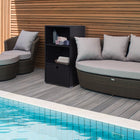 Outsunny Outdoor Storage Cabinet with Shelf Drawer - Dark Brown-Great for pool, patio, backyard, bathroom, spa, deck, and any other indoor or outdoor living space